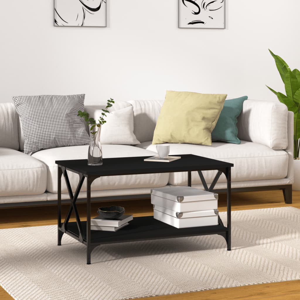 Coffee Table 100X50X45 Cm Engineered Wood And Iron