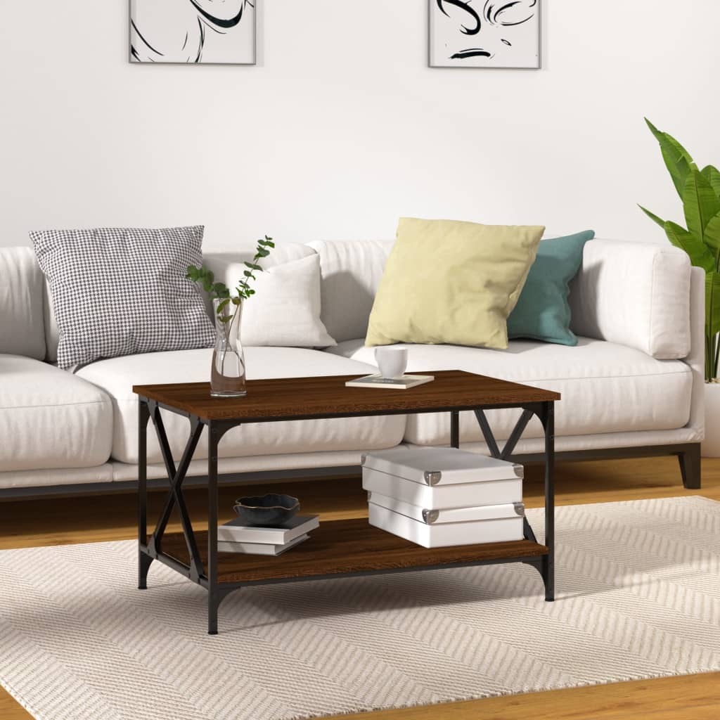 Coffee Table 100X50X45 Cm Engineered Wood And Iron