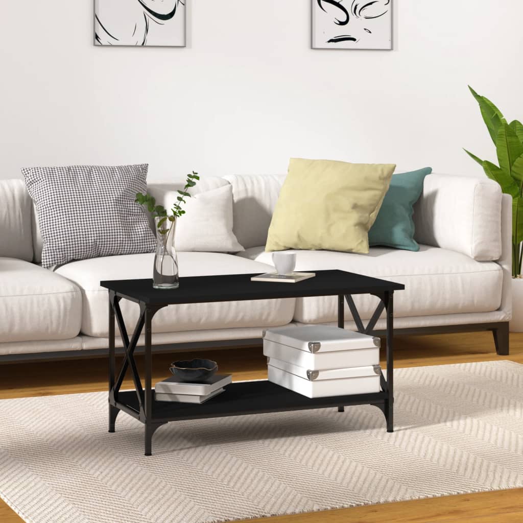 Coffee Table 100X50X45 Cm Engineered Wood And Iron