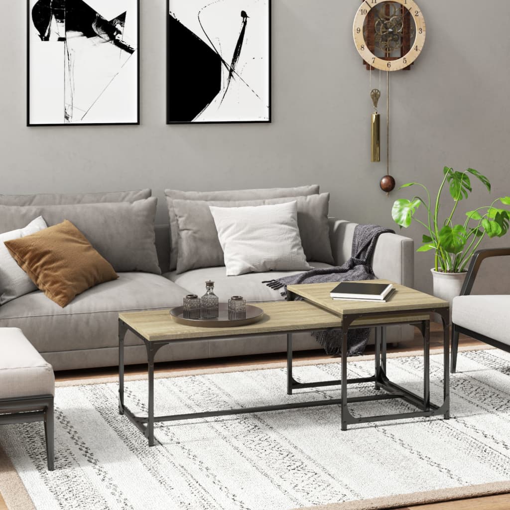 Coffee Tables 2 Pcs Engineered Wood