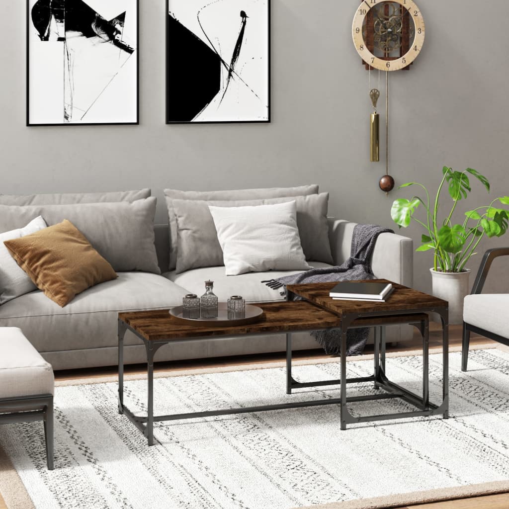 Coffee Tables 2 Pcs Engineered Wood