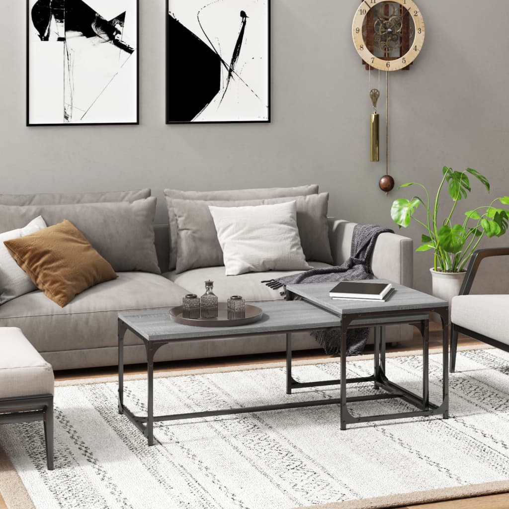 Coffee Tables 2 Pcs Engineered Wood