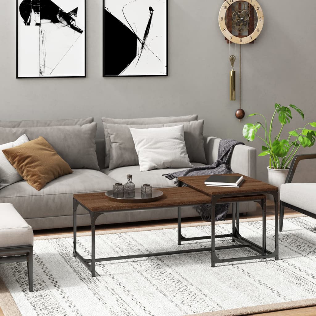 Coffee Tables 2 Pcs Engineered Wood
