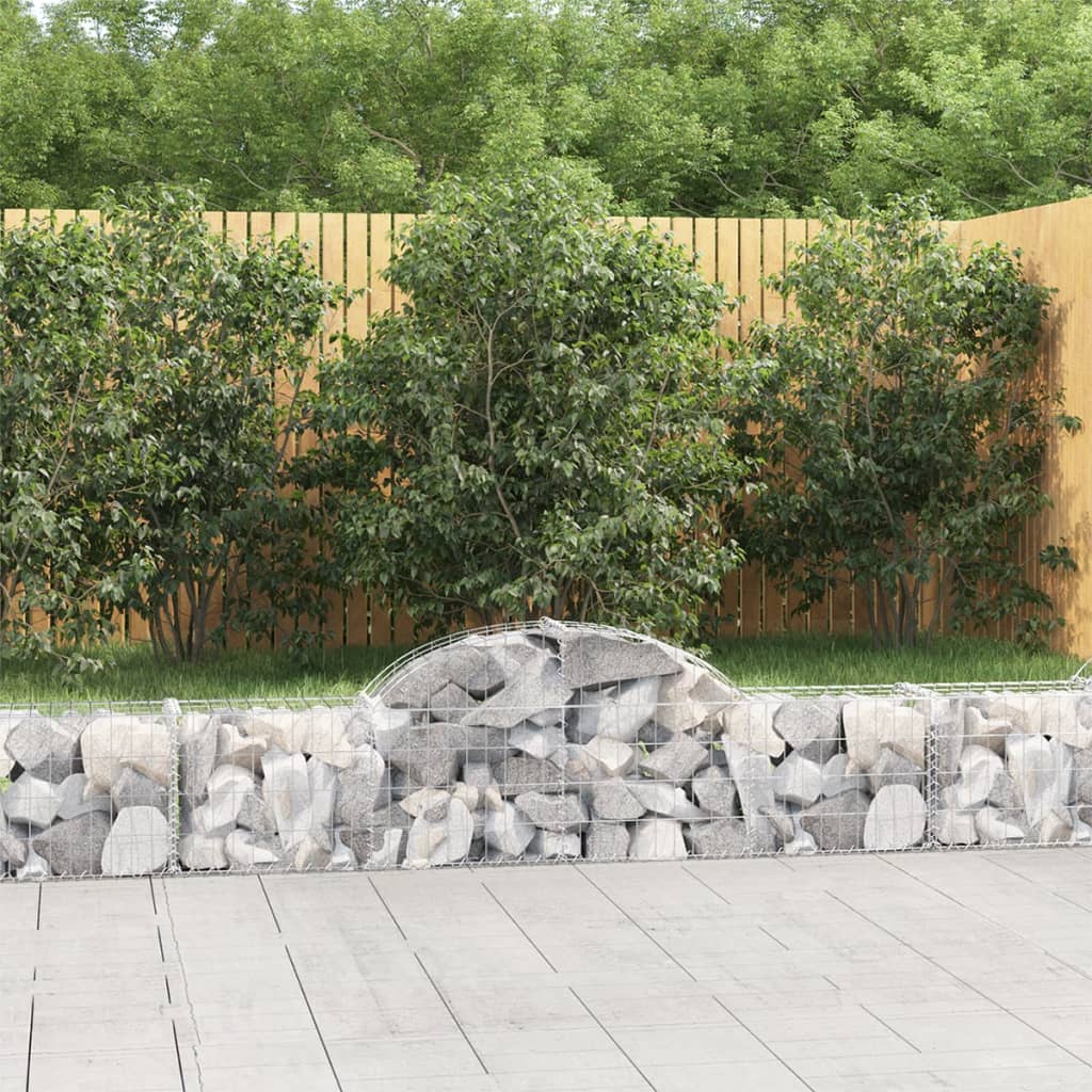 Arched Gabion Baskets 20 Pcs Galvanised Iron