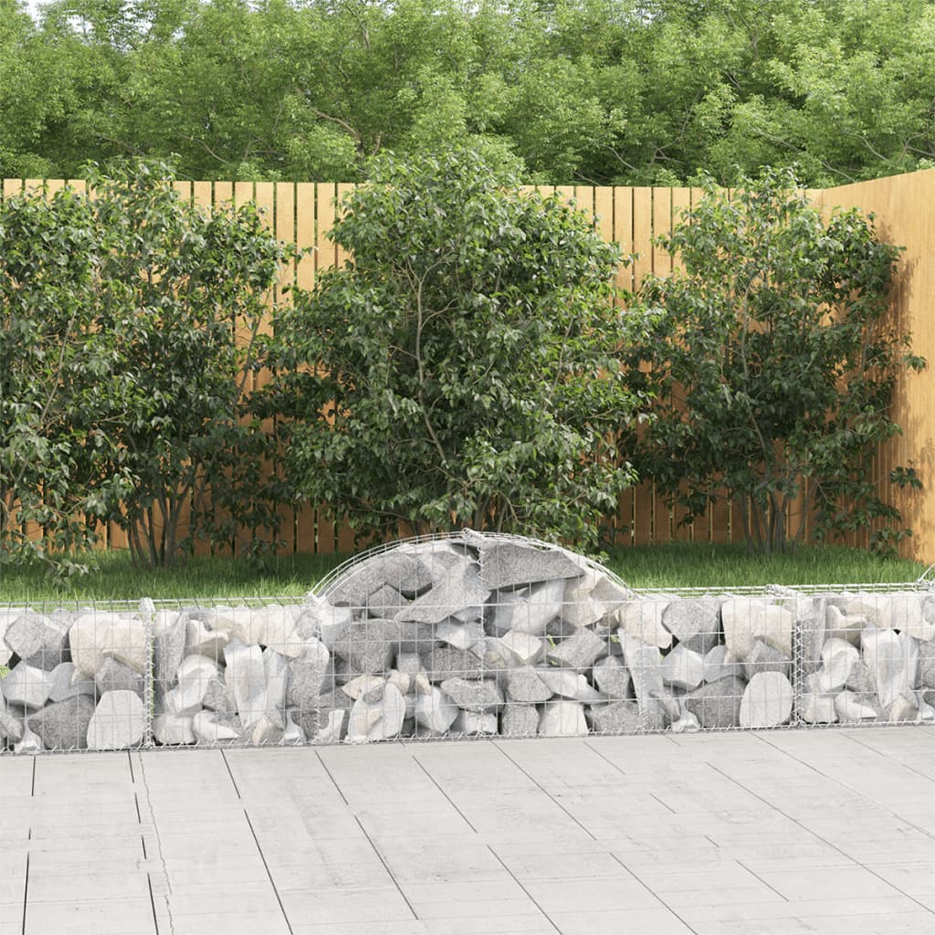 Arched Gabion Baskets 20 Pcs Galvanised Iron