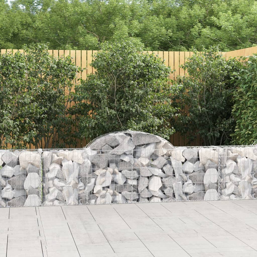 Arched Gabion Baskets 20 Pcs Galvanised Iron