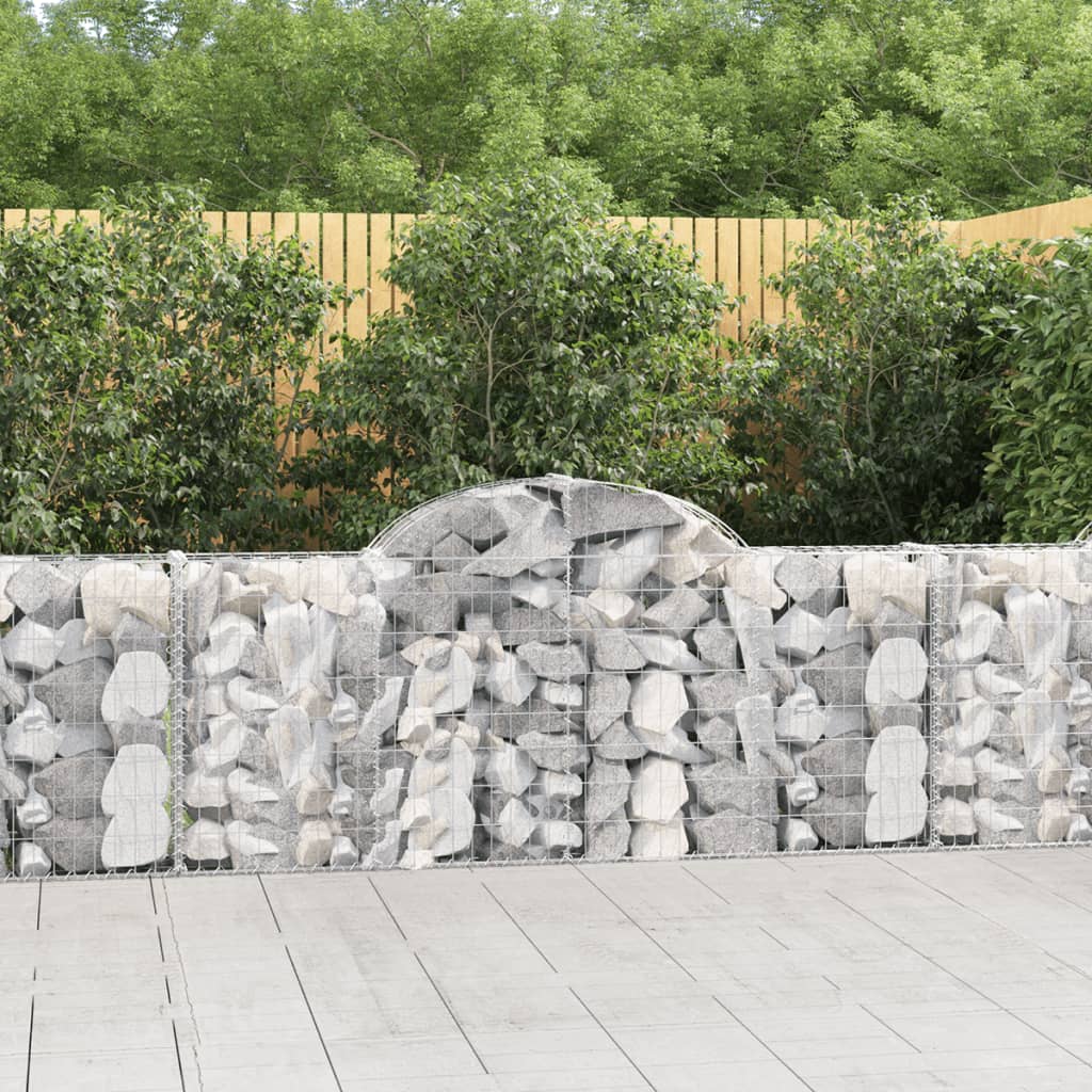Arched Gabion Baskets 20 Pcs Galvanised Iron