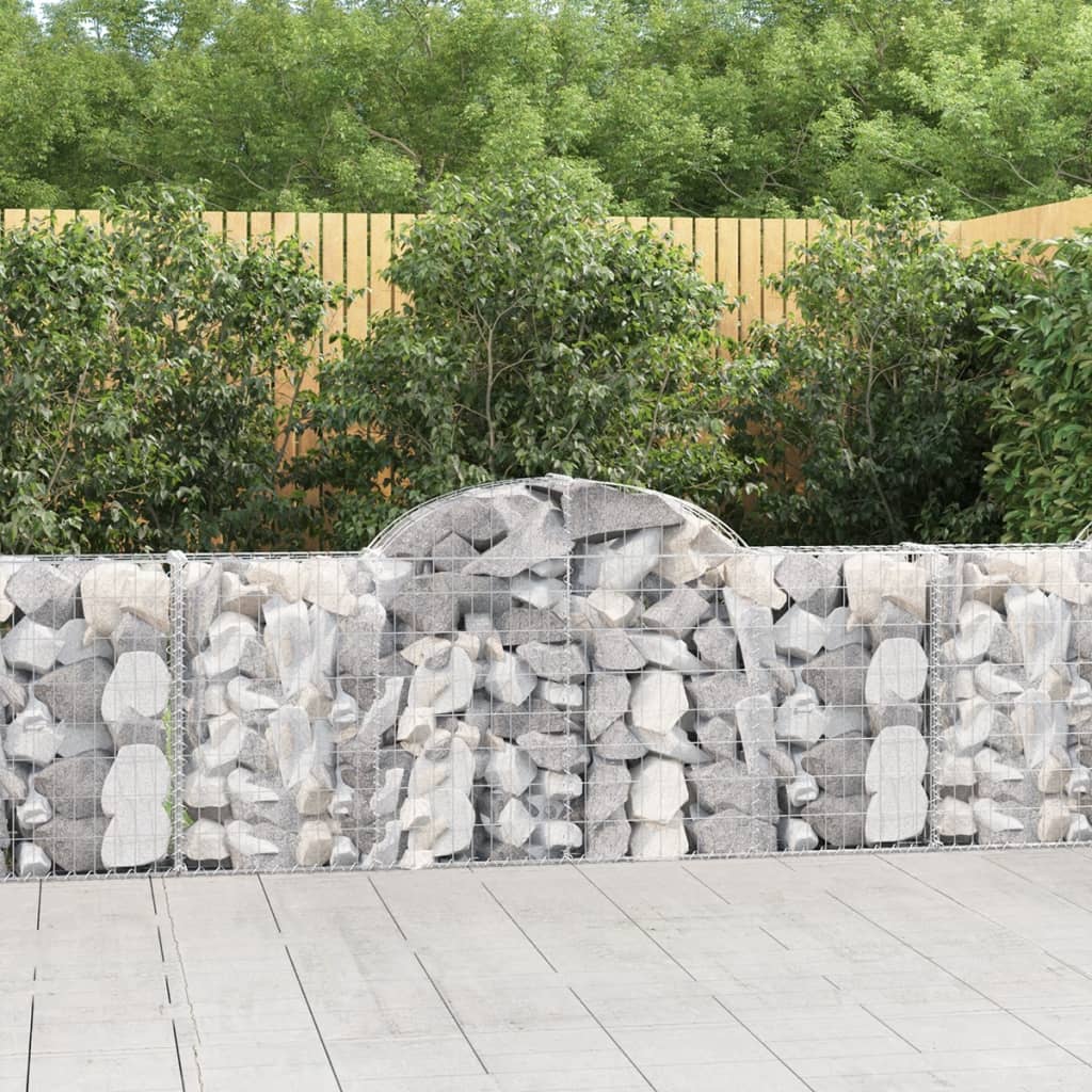 Arched Gabion Baskets 20 Pcs Galvanised Iron
