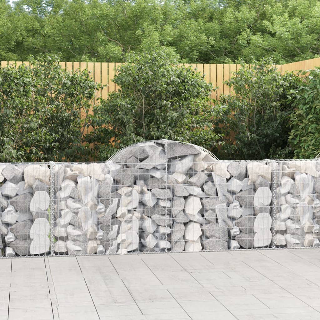 Arched Gabion Baskets 20 Pcs Galvanised Iron