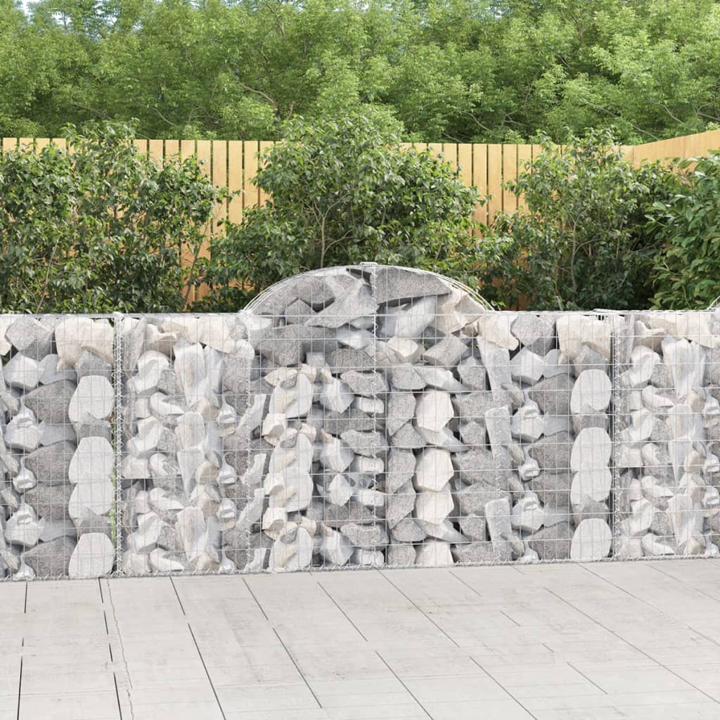 Arched Gabion Baskets 20 Pcs Galvanised Iron