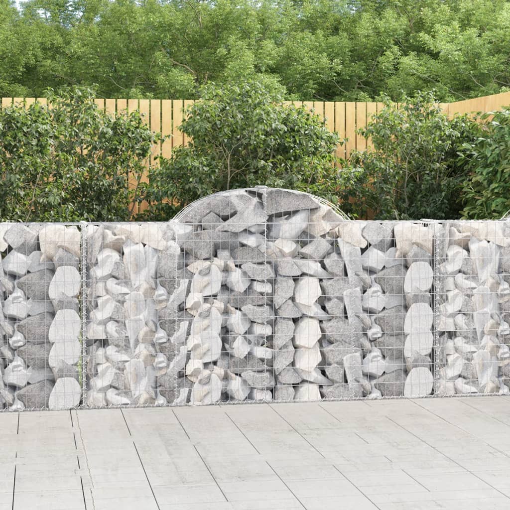 Arched Gabion Baskets 20 Pcs Galvanised Iron