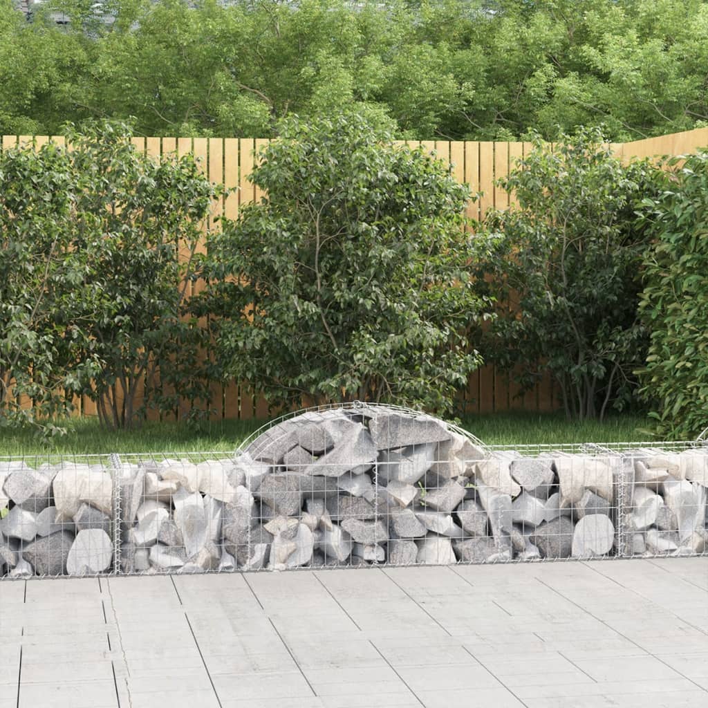 Arched Gabion Baskets 20 Pcs Galvanised Iron