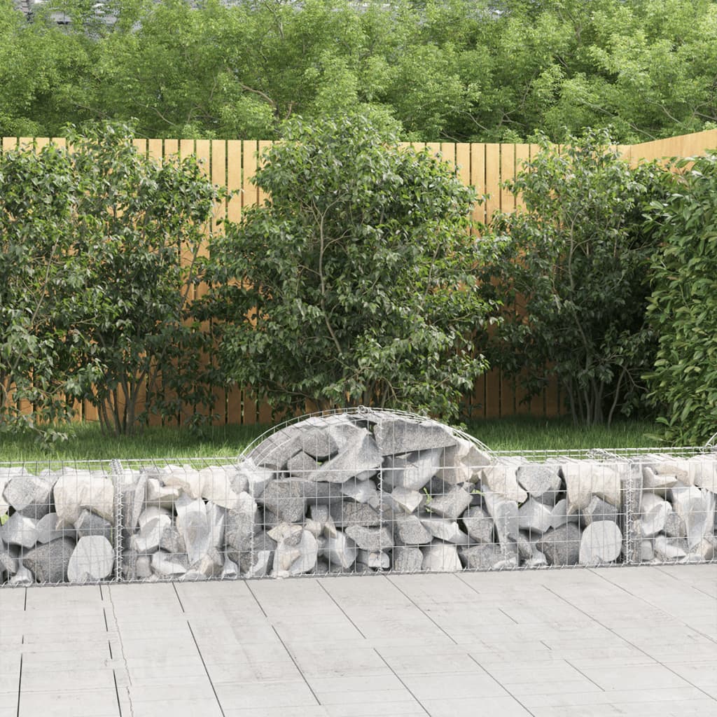 Arched Gabion Baskets 20 Pcs Galvanised Iron