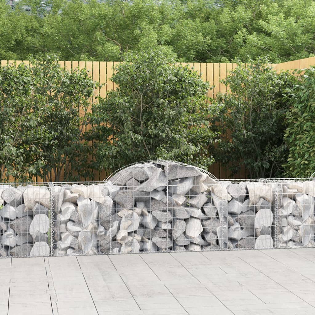 Arched Gabion Baskets 20 Pcs Galvanised Iron