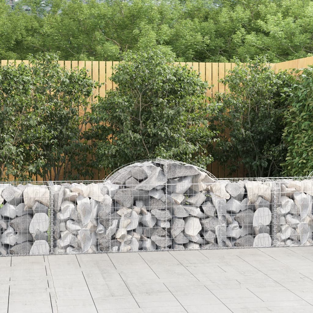 Arched Gabion Baskets 20 Pcs Galvanised Iron