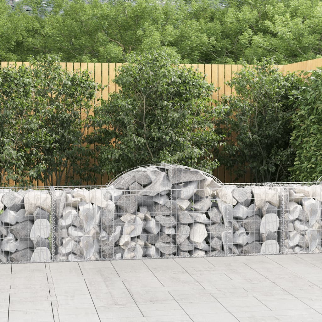 Arched Gabion Baskets 20 Pcs Galvanised Iron