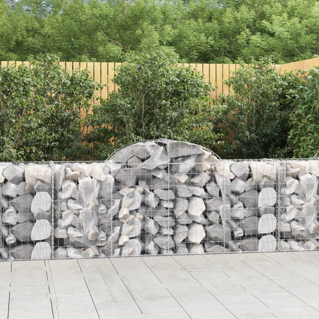 Arched Gabion Baskets 20 Pcs Galvanised Iron