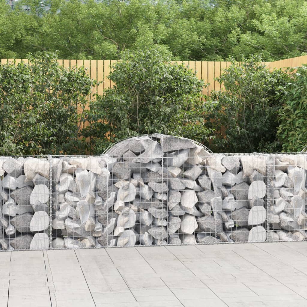 Arched Gabion Baskets 20 Pcs Galvanised Iron