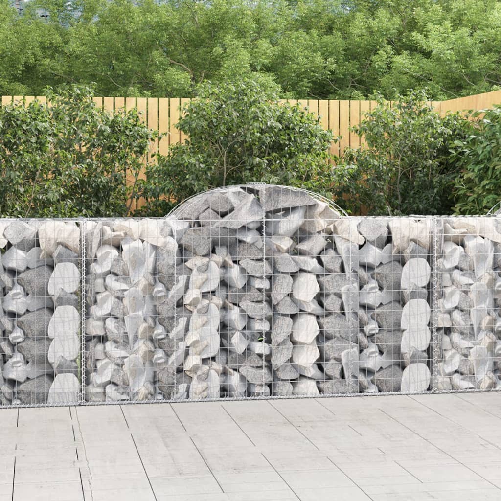 Arched Gabion Baskets 20 Pcs Galvanised Iron