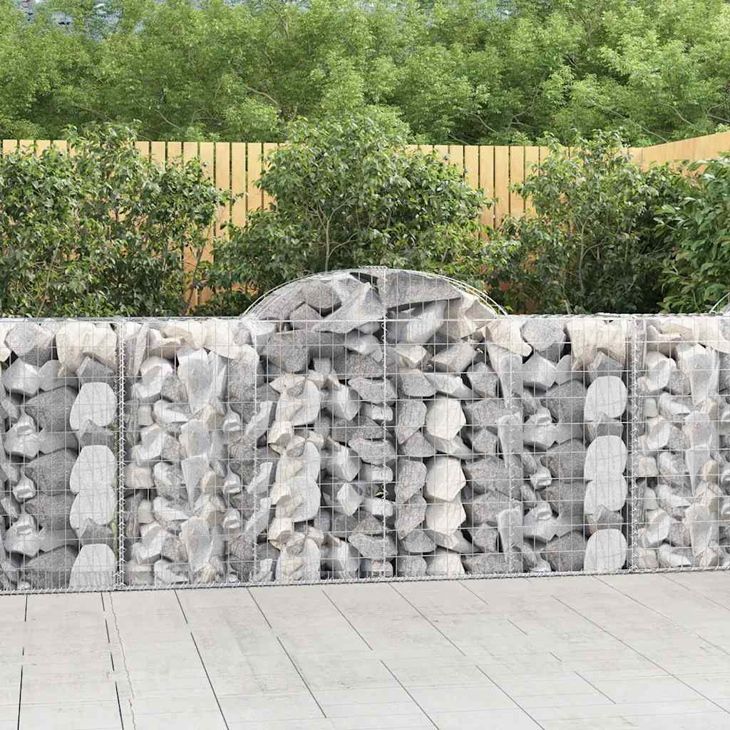 Arched Gabion Baskets 20 Pcs Galvanised Iron