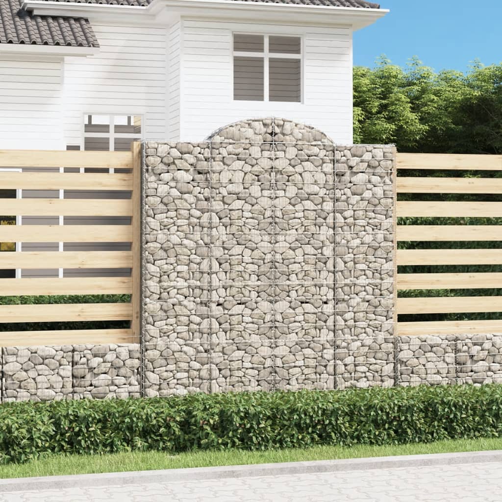 Arched Gabion Baskets 20 Pcs Galvanised Iron