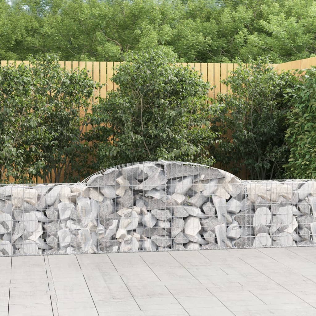 Arched Gabion Baskets 20 Pcs Galvanised Iron