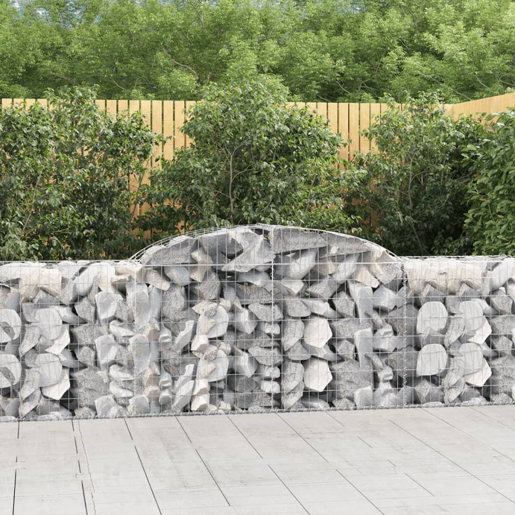Arched Gabion Baskets 20 Pcs Galvanised Iron