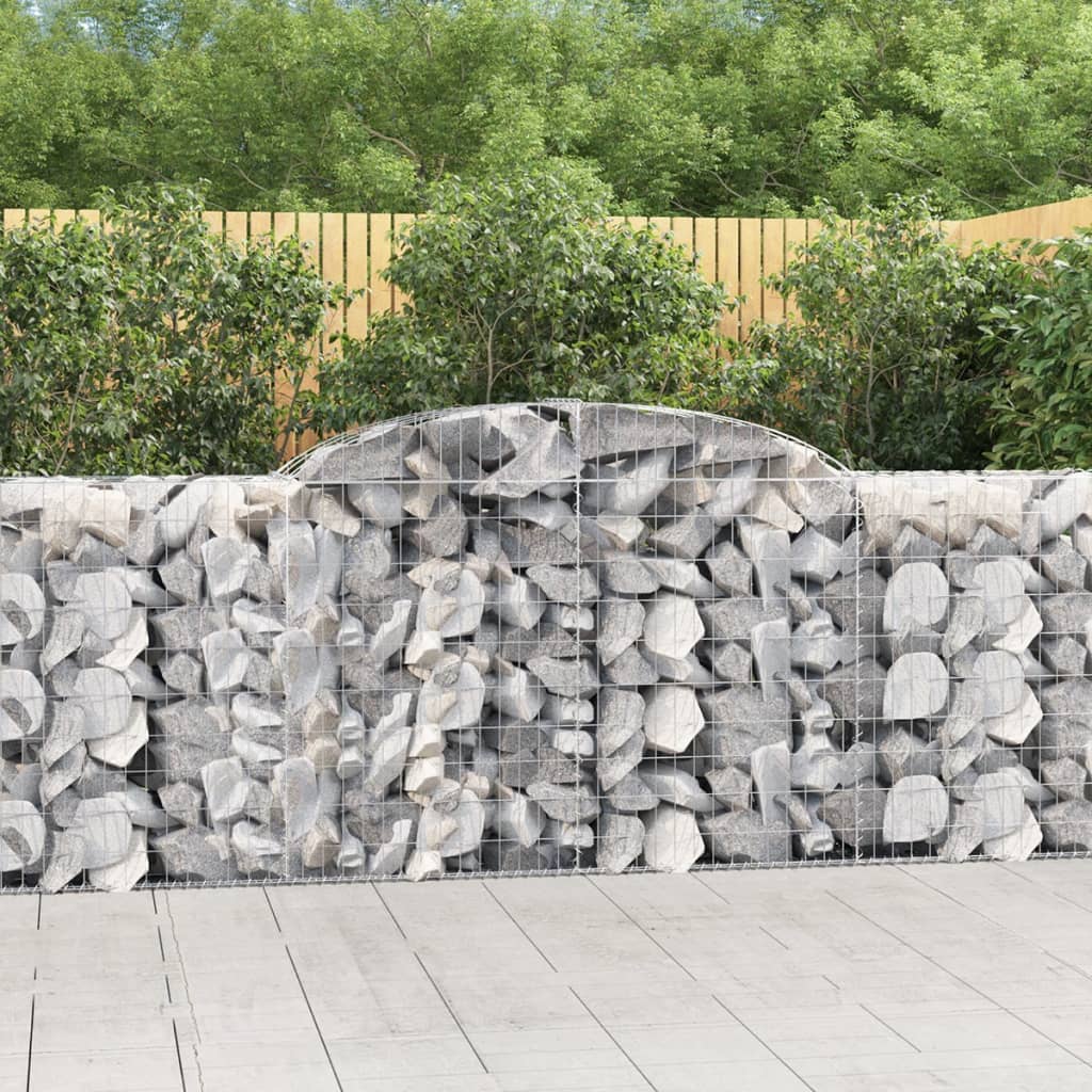 Arched Gabion Baskets 20 Pcs Galvanised Iron