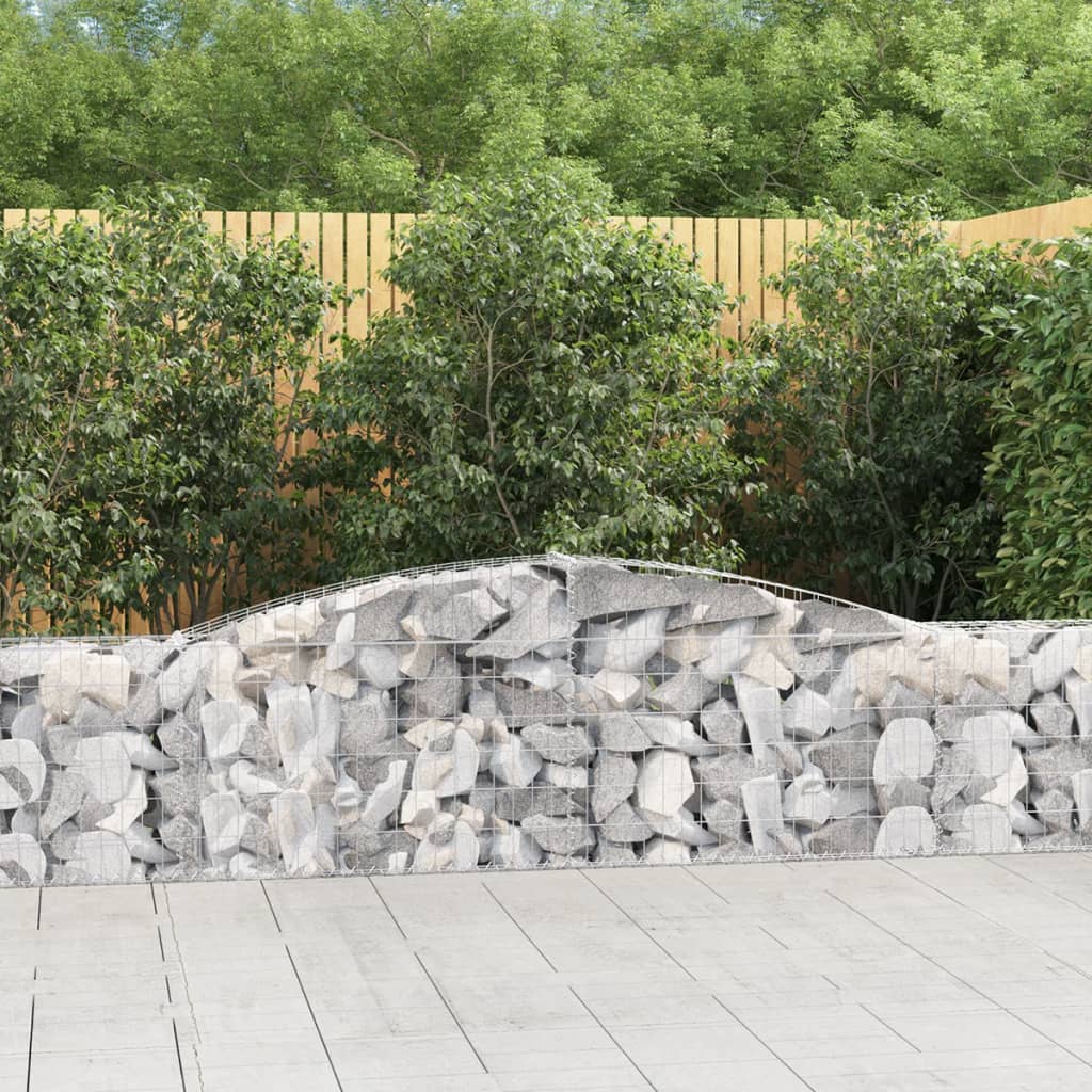 Arched Gabion Baskets 20 Pcs Galvanised Iron