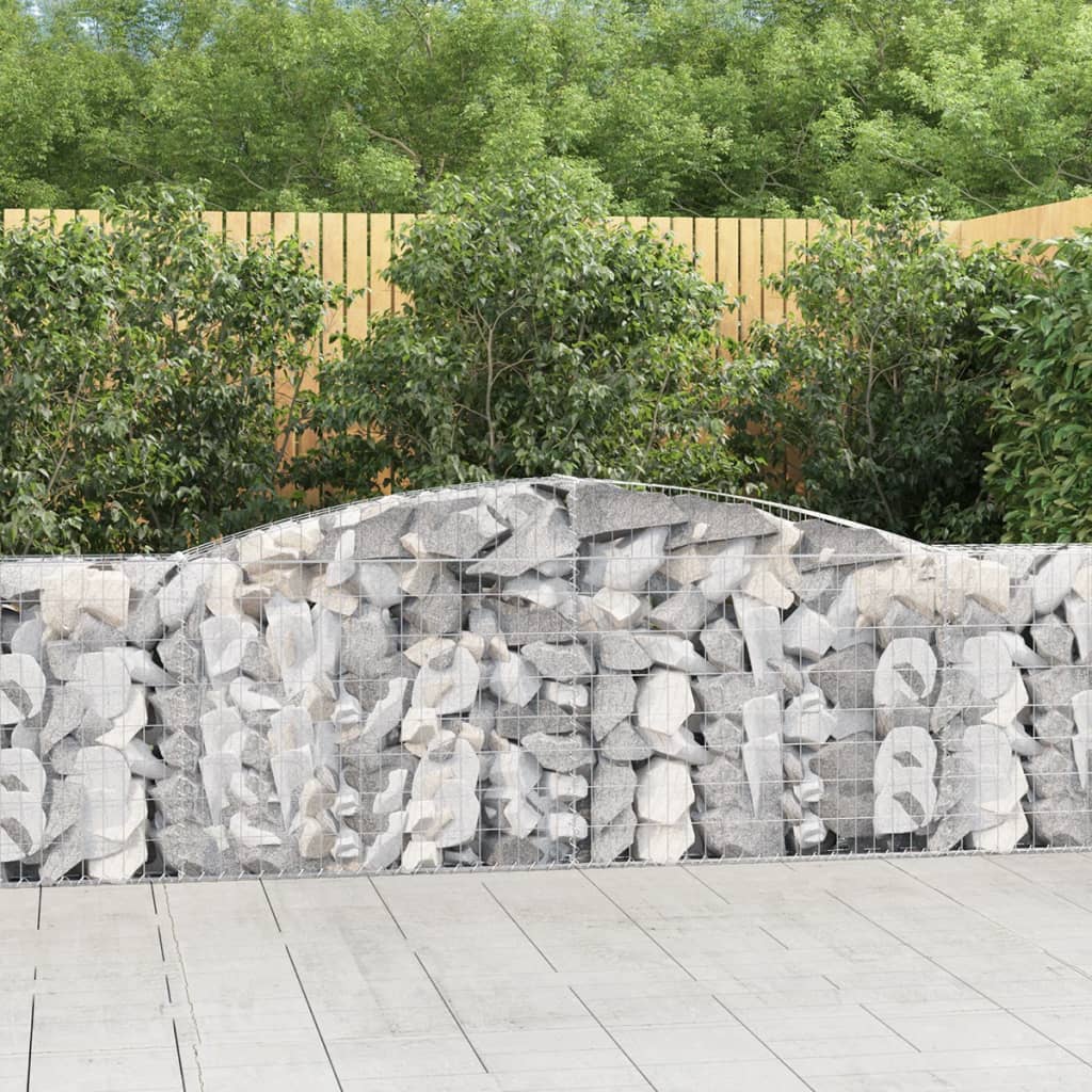 Arched Gabion Baskets 20 Pcs Galvanised Iron