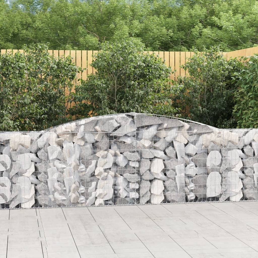 Arched Gabion Baskets 20 Pcs Galvanised Iron