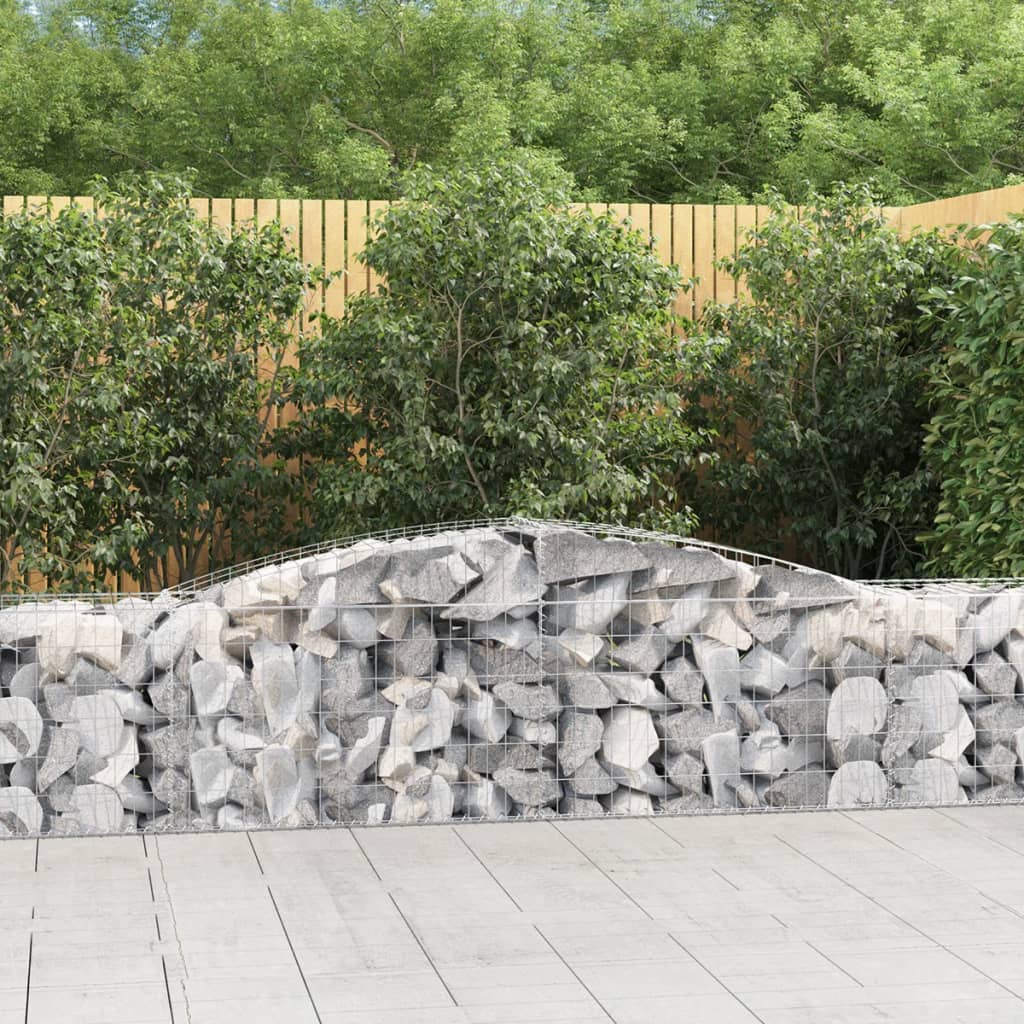 Arched Gabion Baskets 20 Pcs Galvanised Iron