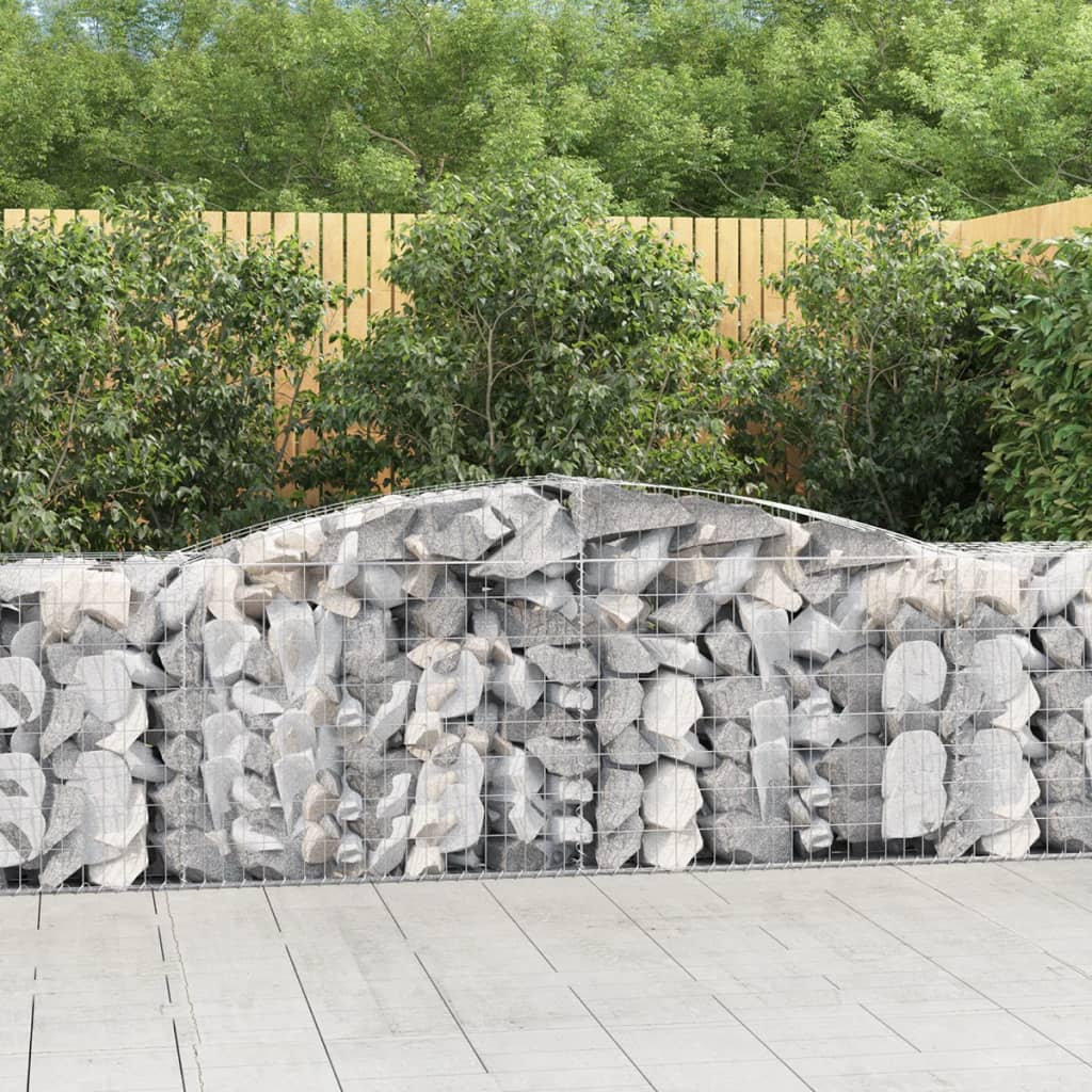 Arched Gabion Baskets 20 Pcs Galvanised Iron