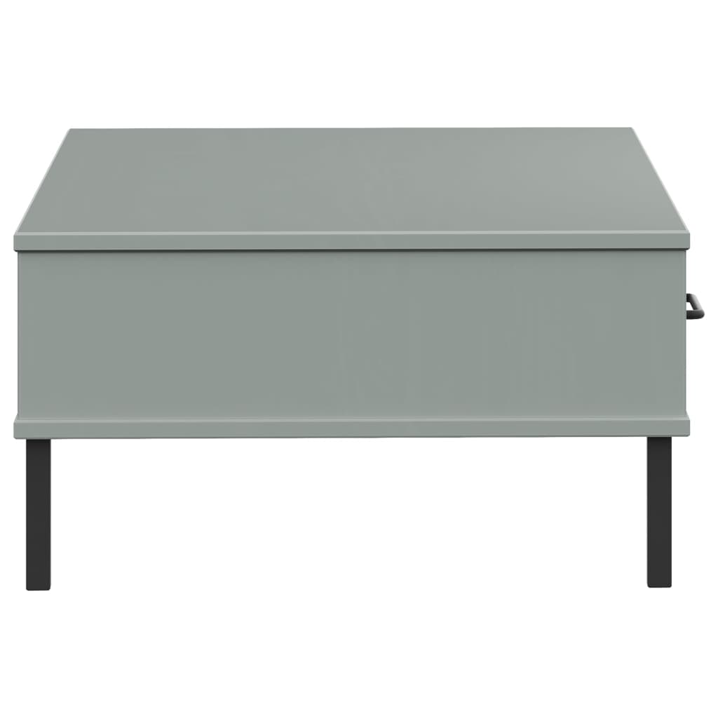 Coffee Table Solid Pine Wood Oslo White Drawer Storage Modern Living brown grey