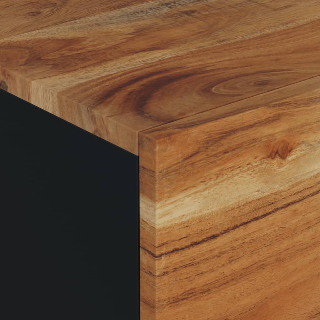 Coffee Table 80X50X40 Cm Solid Wood Acacia&Engineered Wood