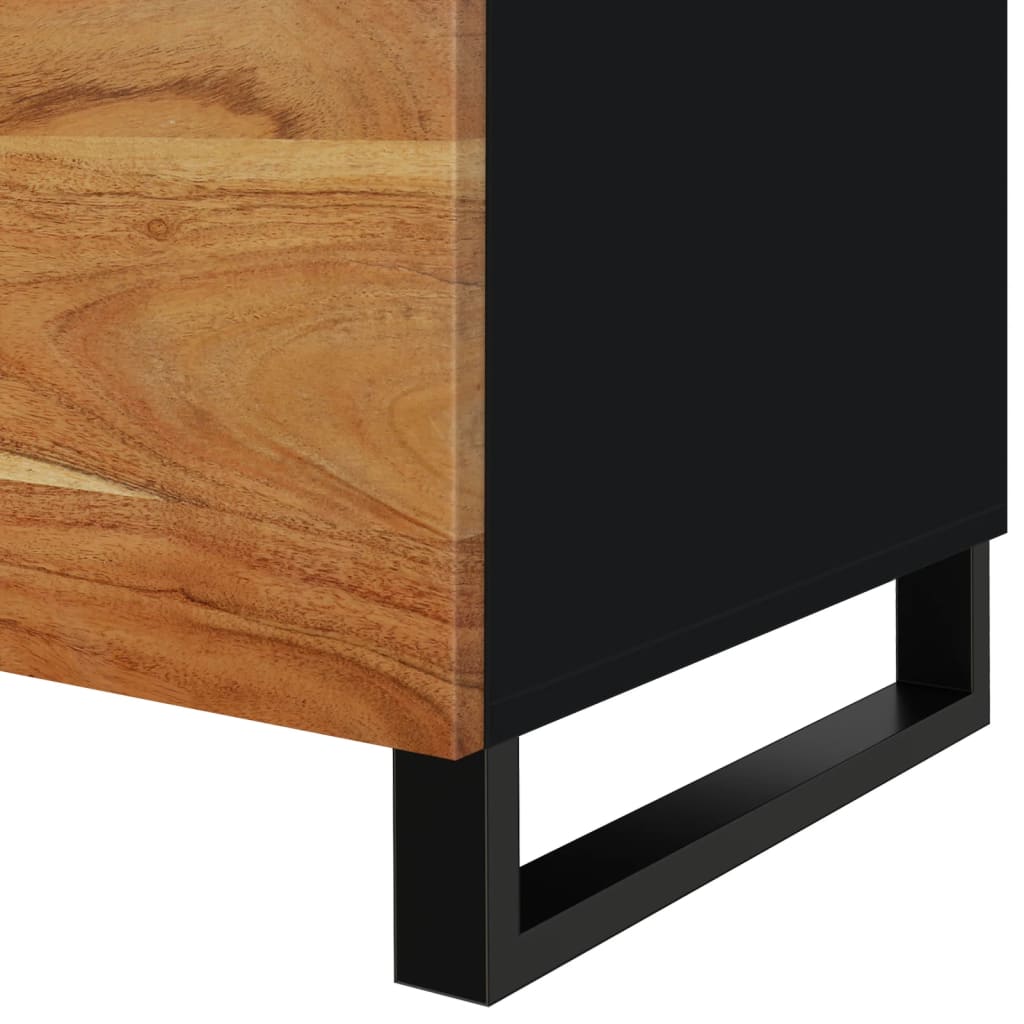 Coffee Table 80X50X40 Cm Solid Wood Acacia&Engineered Wood