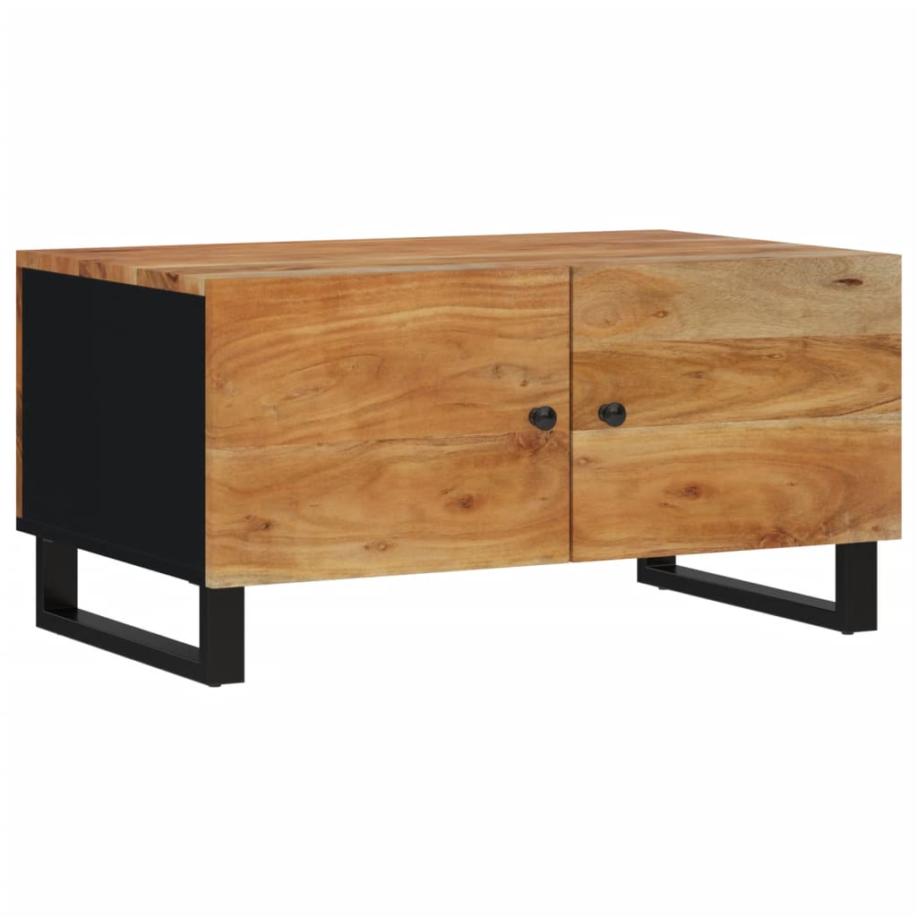 Coffee Table 80X50X40 Cm Solid Wood Acacia&Engineered Wood