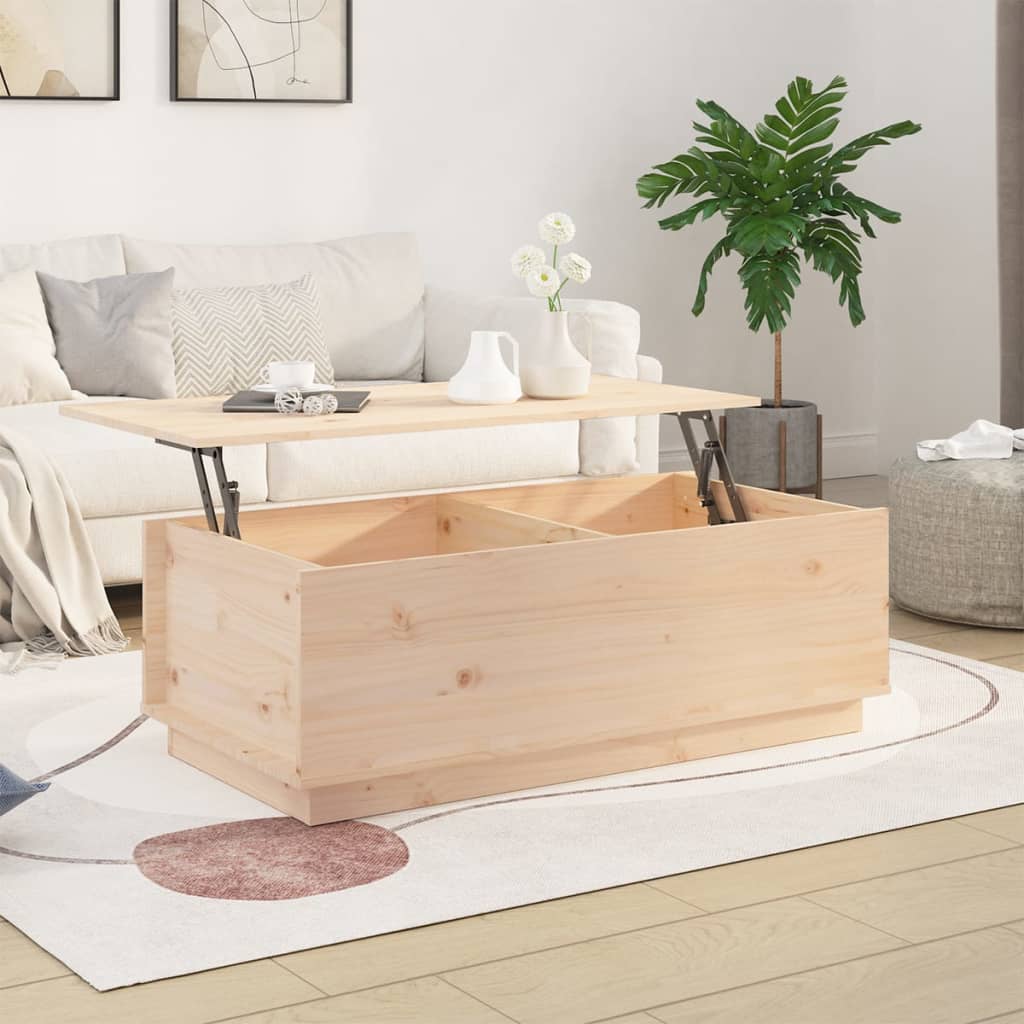Coffee Table 100X50X35 Cm Solid Wood Pine
