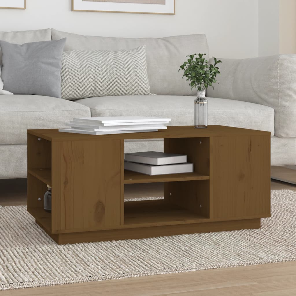 Coffee Table 90X49X40.5 Cm Solid Wood Pine