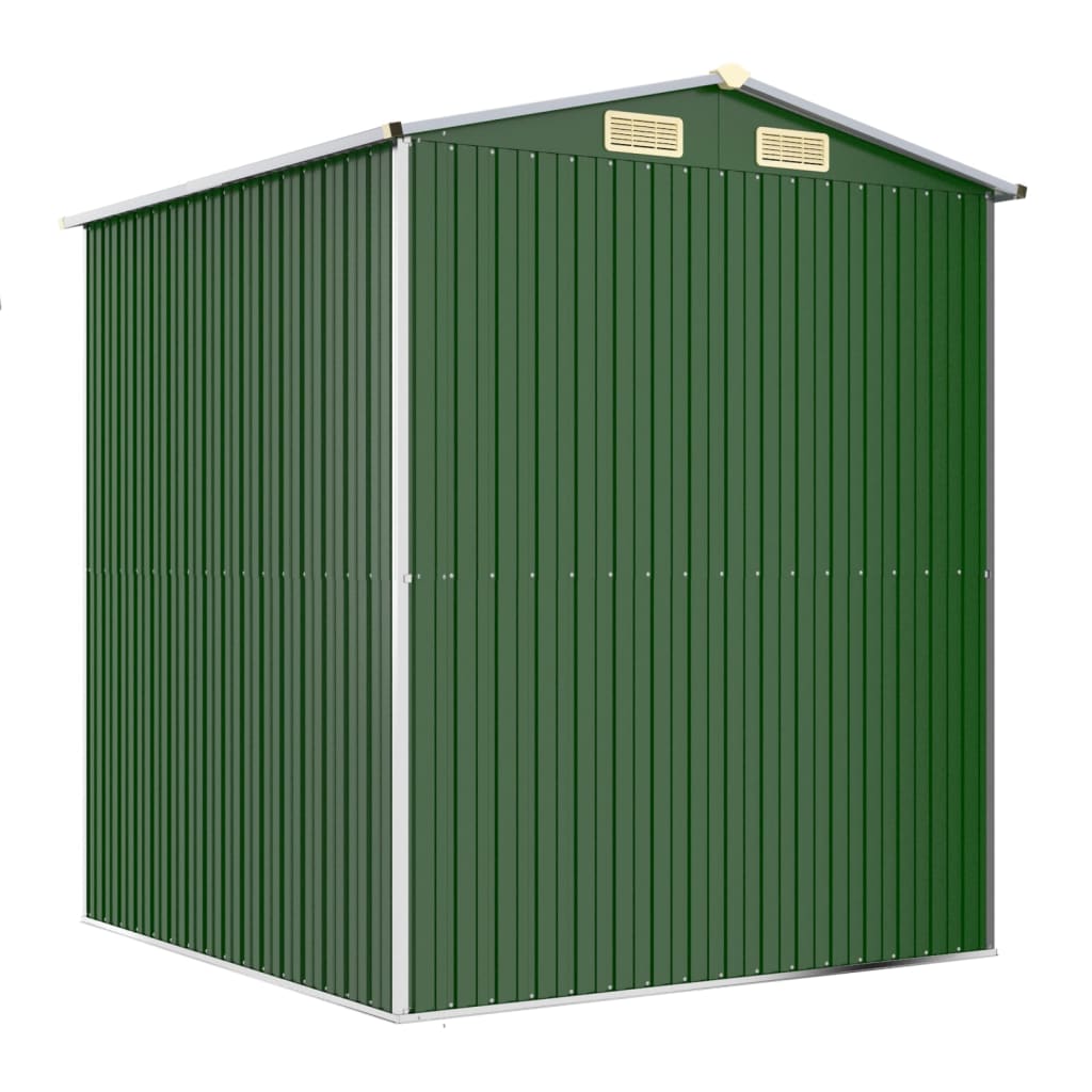 Garden Shed Green Galvanised Steel