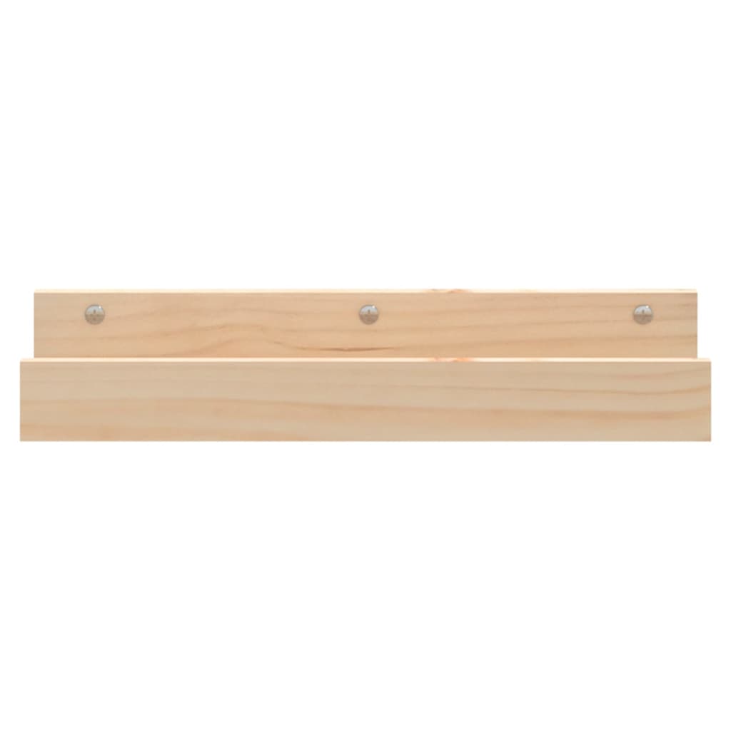 Wall Shelves 2 Pcs Solid Wood Pine