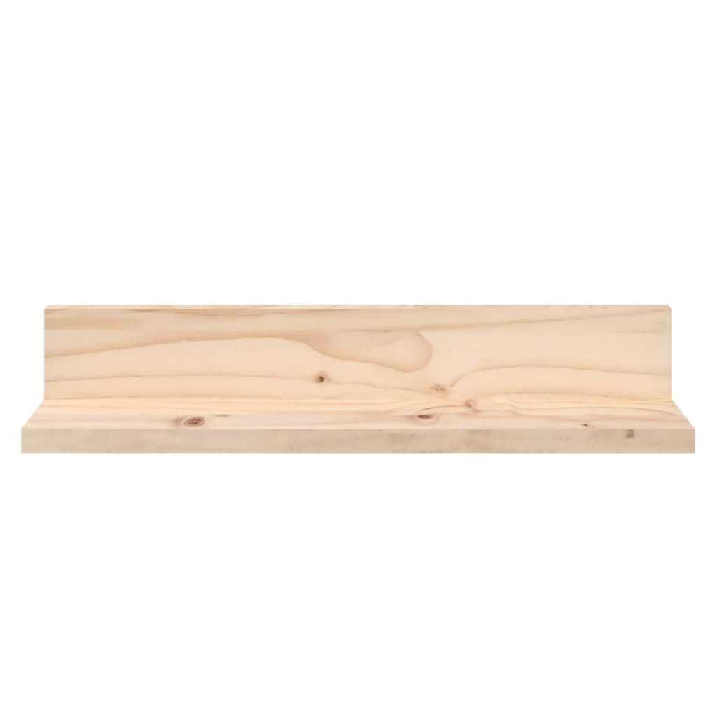 Wall Shelves 2 Pcs Solid Wood Pine