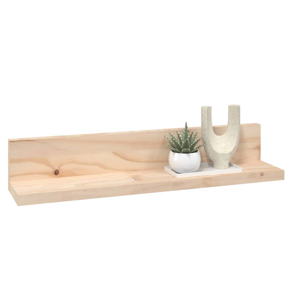 Wall Shelves 2 Pcs Solid Wood Pine