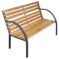 Outdoor Bench Solid Fir Wood Garden Patio Park Seat Rustic Wooden Furniture grey