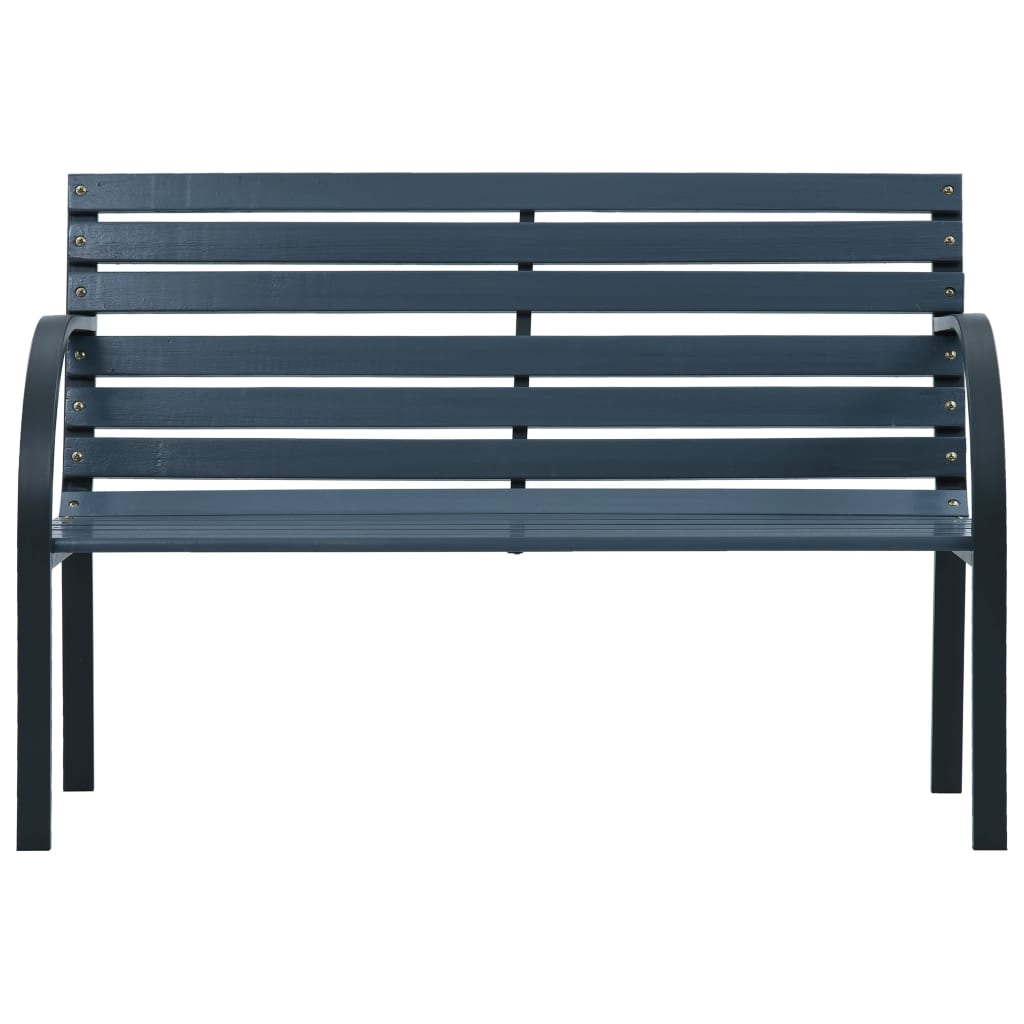 Outdoor Bench Solid Fir Wood Garden Patio Park Seat Rustic Wooden Furniture grey