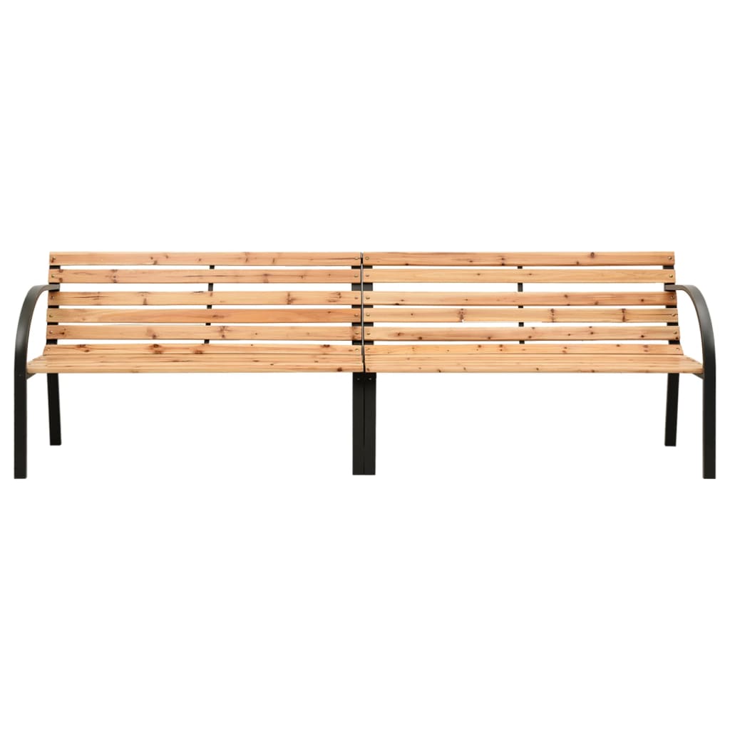 Outdoor Bench Solid Fir Wood Garden Patio Park Seat Rustic Wooden Furniture grey