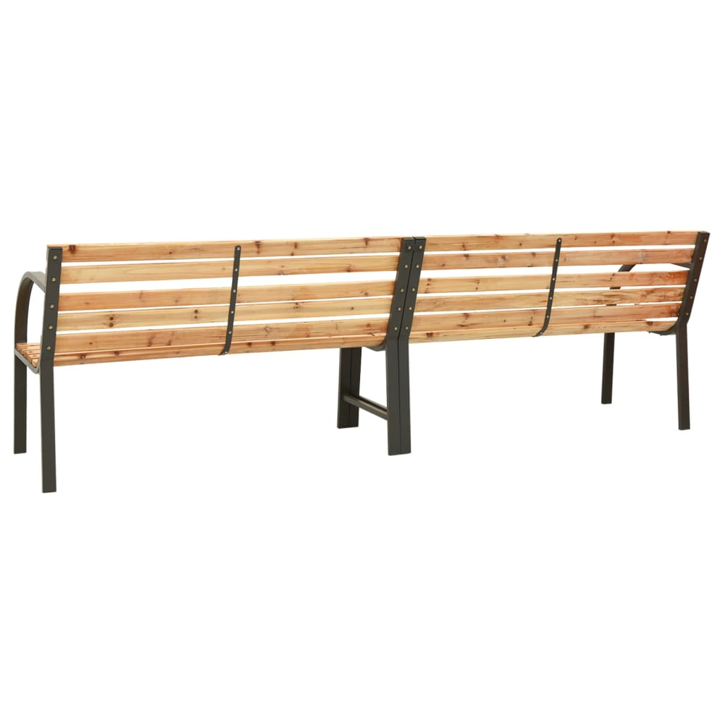 Outdoor Bench Solid Fir Wood Garden Patio Park Seat Rustic Wooden Furniture grey