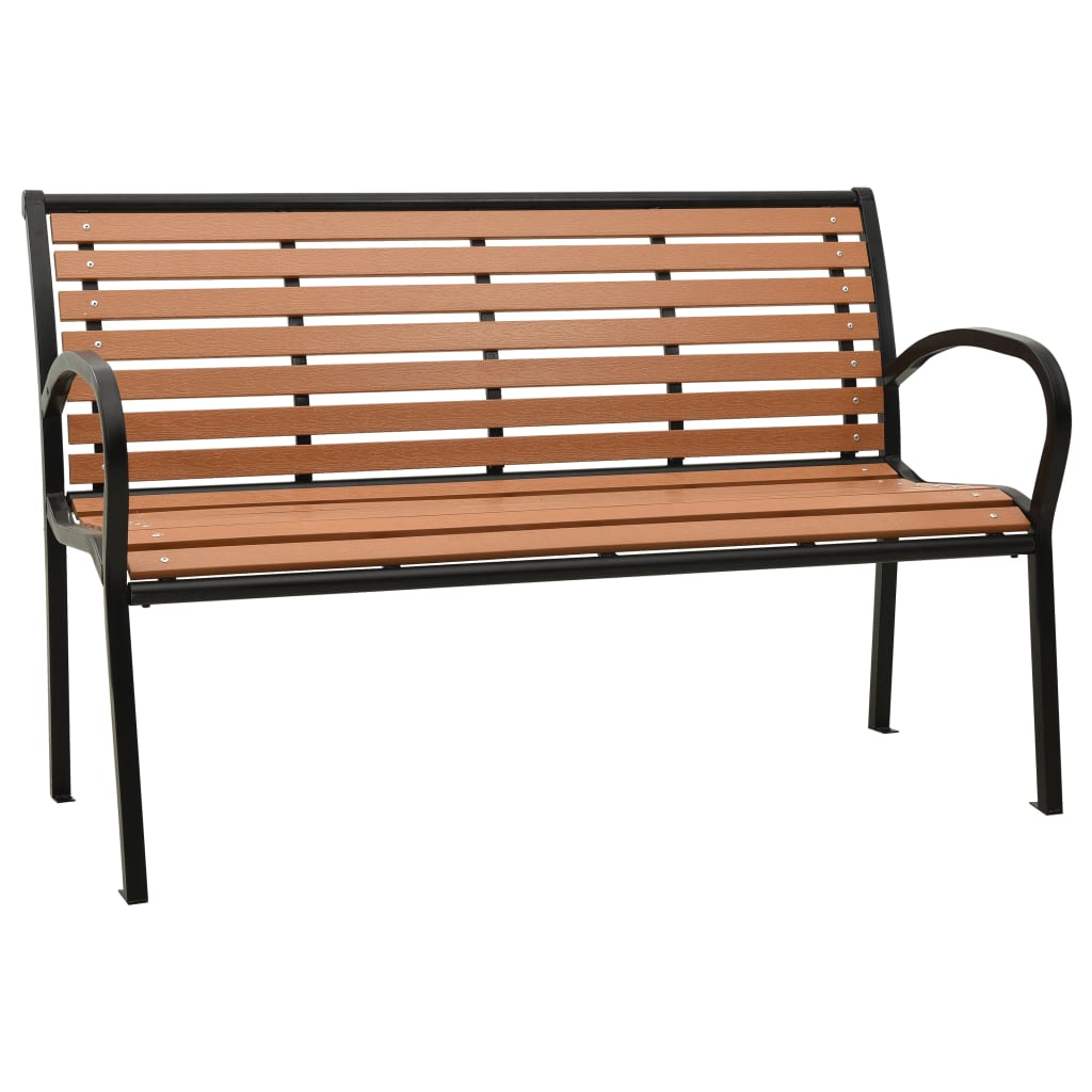 Garden Bench 116 Cm Steel And Wpc