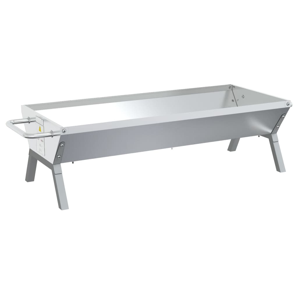 Bbq Tray Silver Stainless Steel