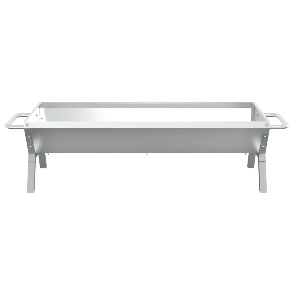 Bbq Tray Silver Stainless Steel